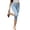 Blue, variant on Capri Leggings for Women Low Waisted Slim Leg Striped Capris Split Hem Cropped Yoga Pants, 2XL