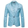 thumbnail image 2 of Vedolay Mens Fall Tops Blazer for Men Double Open Front Casual Office Jacket Suit,Sky Blue S, 2 of 3