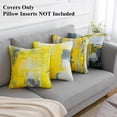 thumbnail image 2 of Throw Pillow Covers Yellow Throw Pillows Accent Pillow Covers Paint Set of 4 Cushion Case Yellow and Grey Decorative Yellow Pillows for Couch Sofa Living Room Bedroom 18 X 18 Inch, 2 of 7