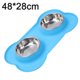 thumbnail image 2 of Juego de cuencos para perros, acero inoxidable, sin derrames, comida y agua a prueba de suciedad con alfombrilla de silicona antideslizante, 2 of 5