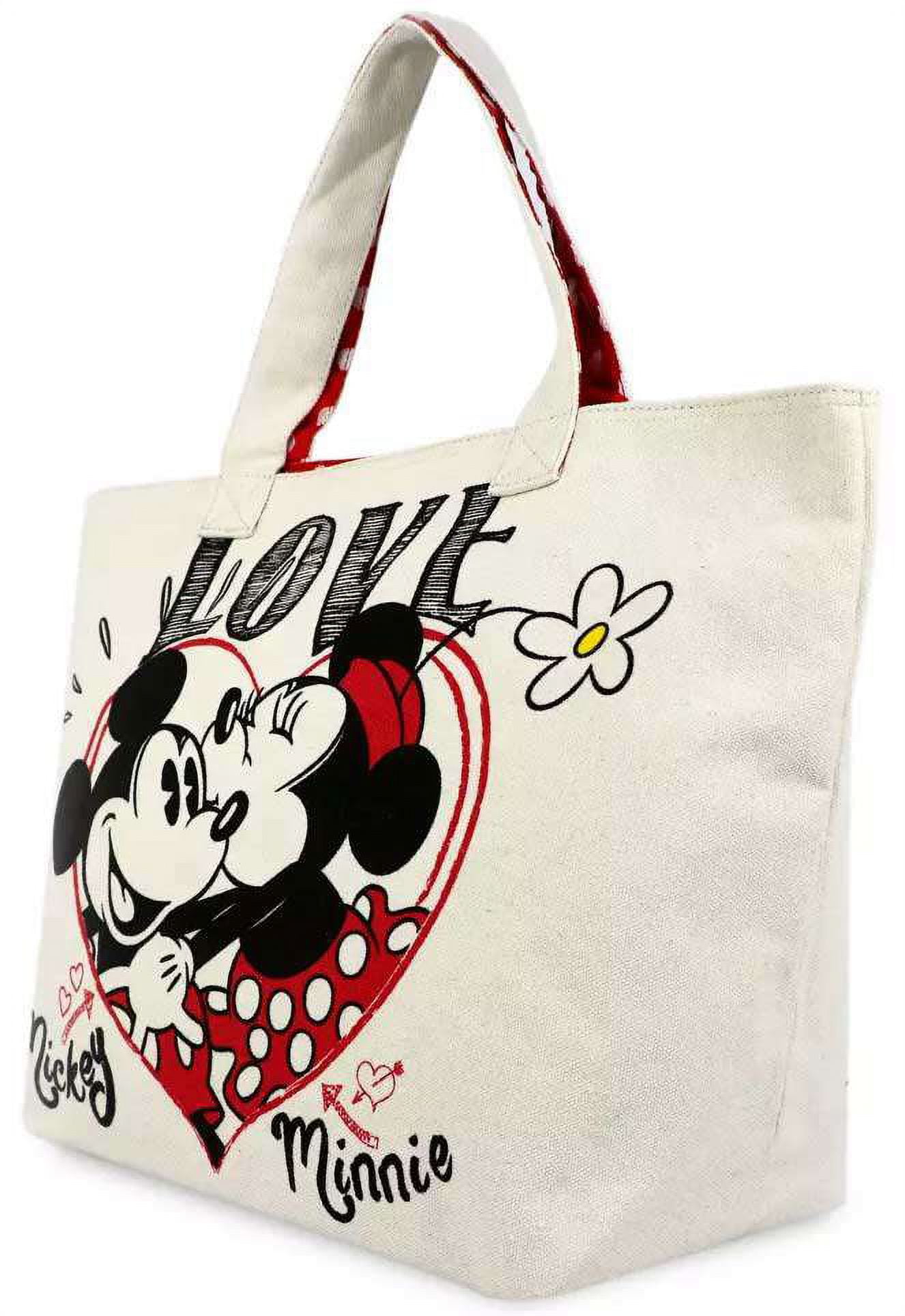 Disney Mickey and Minnie Mouse Love Canvas Tote Bag