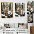 thumbnail image 4 of Designart "Winter Wonderland Cute Deer Portrait" Animals Canvas Wall Art - Traditional Brown Deer Landscape Living Room Canvas Art, 4 of 6