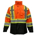 thumbnail image 3 of RK Safety RW-CLA3-TOR77 Class 3 Rain suit, Jacket, Pants High Visibility Reflective Black Bottom with X pattern(Medium), 3 of 5