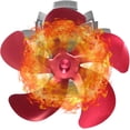 thumbnail image 1 of Wood Stove Fan, 5 Blades Fireplace Fan, Fixed on Pipe Quiet Fan, Heat Powered Fireplace Fan, for Wood Stove/Fireplace/Gas/Logs, 1 of 5