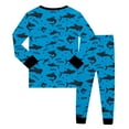 thumbnail image 3 of WOYY Cotton Outfit Set for Boys Shark Print Long Sleeve Top Pants Sleepwear, Sizes 3-4T, 3 of 3