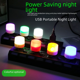 thumbnail image 1 of Mini luz de noche portátil USB LED para dormir, luz redonda pequeña, luz de ambiente creativo, luz blanca cálida roja, azul, verde, amarilla y morada, luz USB, 1 of 5