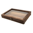 thumbnail image 2 of jifeng Wood Specimens Display Case Shadow Box Desktop Decoration Jewelry Storage Box 31cmx22cmx4CM, 2 of 9