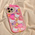 thumbnail image 1 of Sanrio-funda de Hello Kitty para iPhone, carcasa transparente de lujo con dibujos animados, para modelos 14, 13, 12, 11 Pro Max, XR, XS MAX, 7, 8 Plus, SE, Y2K Fivean unisex, 1 of 2