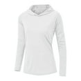 thumbnail image 6 of ManxiVoo Womens Fall Workout Hooded Top with Thumb Holes for Yoga Training Running and Gym Activities XXXL Size White, 6 of 7