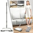 thumbnail image 1 of Aursykel Hand Push Sweeper Vacuum Cleaner for Hard Floors with 360-Degree Rotation Stainless Steel Handle Adjustable Length Suit for Home Offices Pet Hair Dust and Debris Quiet Operation, 1 of 8