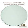 thumbnail image 6 of 28 Inch Beveled Glass Table Top | 3/8" Thick Tempered Polished Edge | 28" Diameter 1", 6 of 6