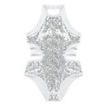 thumbnail image 3 of Alvivi Kids Girls Ballet Dance Gymnastics Leotard Sparkly Sequins Jumpsuit, 3 of 7