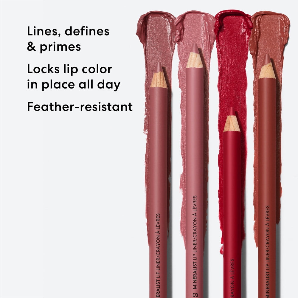 bareMinerals Mineralist Lasting Lip Liner, Mindful Mulberry, 0.04 oz