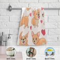 thumbnail image 4 of Coolnut Cute Valentines Dogs Bath Hand Towels 2 PCS, Ultra Soft and Highly Absorbent, Pink Puppy Pink Decorative Fingertip Face Towel for Home, Bathroom, Kitchen, 28.3"x14.4", 4 of 4