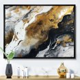 thumbnail image 1 of Designart Abstract framed wall art Print, Veins of Color in Gold and Black I , Abstract Large framed wall art decor, Gold Modern black framed wall art, 40x30 inches black frame, 1 of 5