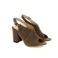 thumbnail image 2 of SACFOF Womens Faux Suede Peep Toe Block Heel Ankle Strap Slingback Sandals, 2 of 6