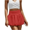 thumbnail image 3 of Dianli Gifts Skirt Puff Women's Short Puff Hem Flared A Line Mini Skirt Y2K Bubble Hem Ultra Short Trendy Streetwear Festival Party Mini Skirt, 3 of 6