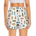 thumbnail image 2 of Lsque Colorful Insects Printed Women's Running Shorts with Liner Pockets,Elastic Quick Dry Workout Athletic Gym Yoga Shorts,Womens High Waist Shorts-X-Large, 2 of 9