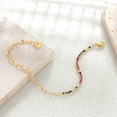 thumbnail image 7 of Fasjewly Gemstone Tenis Bracelet,18K Gold Plated Dainty Multi-colors Cubic Zirconia Chain Link Bracelet Jewellry Gifts for Women Girls, 7 of 7