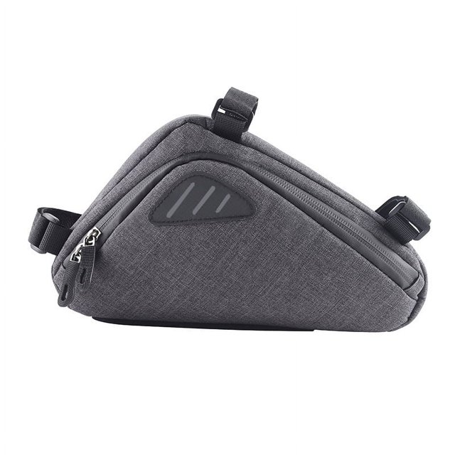 Bolsa triangular para bicicleta, bolsa resistente al agua para cuadro de bicicleta con muchos bolsillos, bolsa de almacenamiento para accesorios de bicicleta con tubo superior, paquete de accesorios