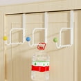 thumbnail image 3 of Over The Door Hook, Towel Holder Towel Hook for Bathroom, 3 PCS Towel Hanger Door Rack with Coat Hooks, Over The Door Hanger Towel Rack for Bathroom, Bedroom Towels Coats, 9.45x8.27", 3 of 5
