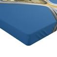 thumbnail image 2 of Ambesonne Vintage Fitted Sheet, Clock Sand, Twin Size, Blue and Sand Brown, 2 of 3