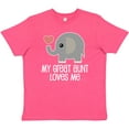 thumbnail image 3 of Inktastic Great Aunt Loves Me Elephant Youth T-Shirt, 3 of 5