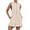 Beige, variant on WMTBSRSW Women Half Zipper Athletic Short Romper Summer Hooded Tennis Workout Active Sports Mini Romper 2025 Trendy Travel Vacation Clothes