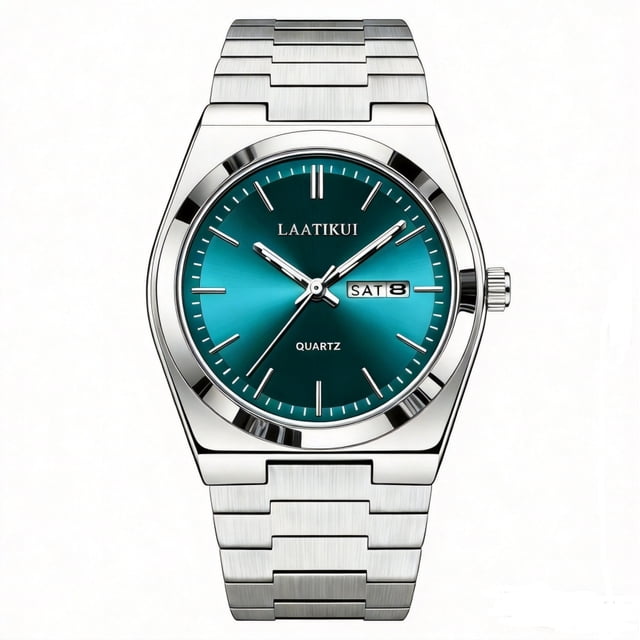 LAATIKUI Reloj de Cuarzo para Hombre Impermeable Casual de Negocios de Lujo para Regalo