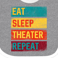 thumbnail image 4 of Inktastic Acting Eat Sleep Theater Repeat Boys or Girls Baby Bib, 4 of 4