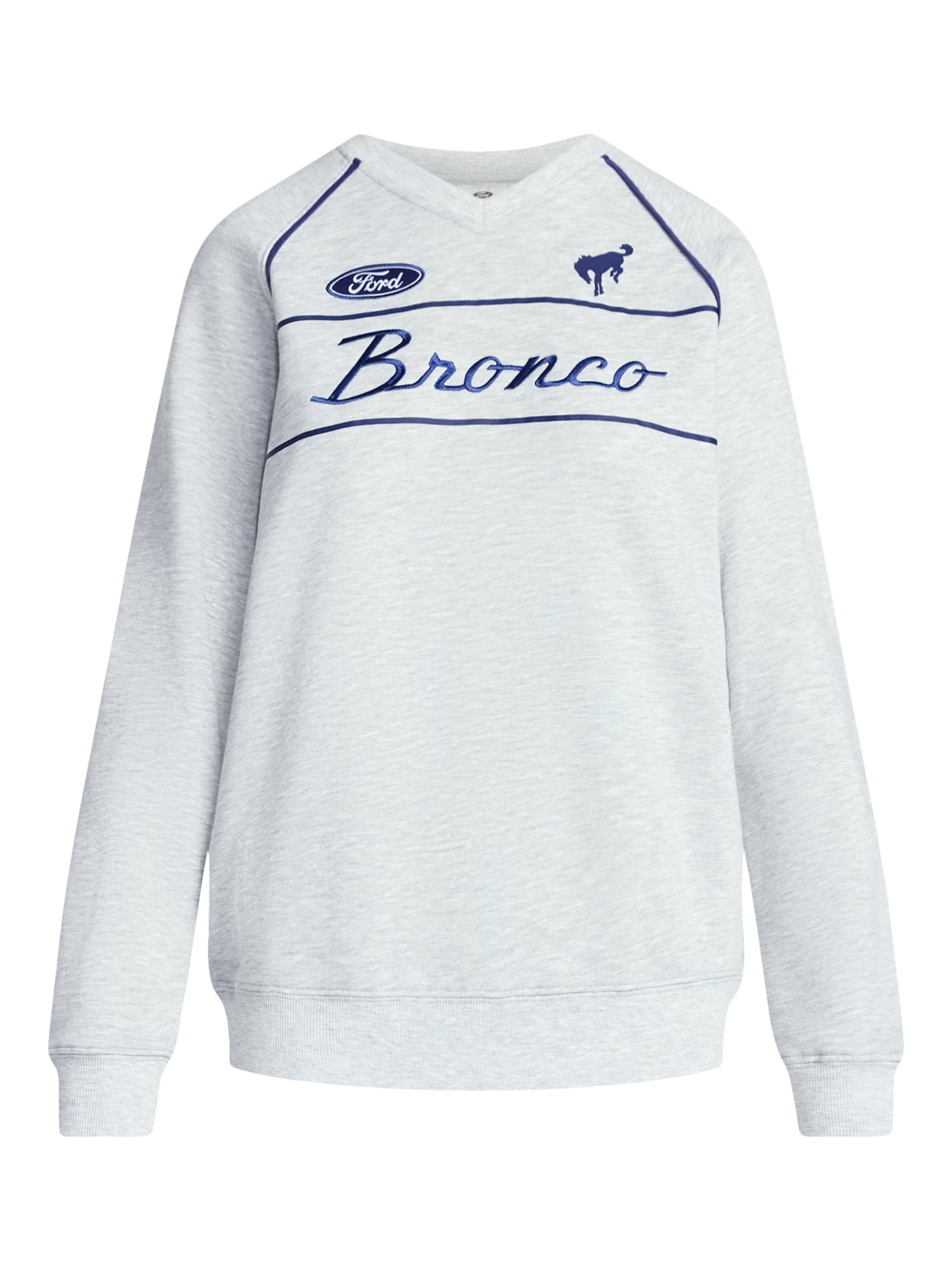 Ford Bronco Women's Front Back Graphic Sweatshirt with Long Sleeves, Sizes XXS-XXL