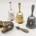 thumbnail image 2 of Manual Bell Meditation Hand Bell Retro Style Lucky Dinner Prayer Portable Tibetan Buddhist Service Handmade Brass Home Decor, 2 of 5