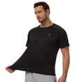 thumbnail image 5 of Satankud Mens Sun Protection UPF 50+ Moisture Wicking Short Sleeve Shirts Workout Rash Guard Swim Shirts Running Athletic Gym Surf Hiking Black-M, 5 of 11
