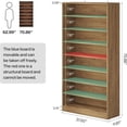 thumbnail image 5 of Fnova 70.87"H Tall Storage Shelf, Modern Freestanding Wooden Bookshelf with 8 Adjustable Shelves, Large Open Bookcase Display Organizer for Living Room, Bedroom, Home Office, Lighr Brown, 5 of 7