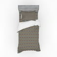 thumbnail image 1 of Ambesonne Geometric Bedding Set 3 Pcs, Rectangular Blocks, Twin, Orange Black and White, 1 of 3