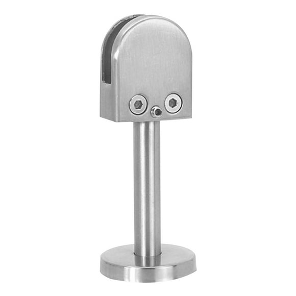 WORGEOUS 1PC Soporte de vidrio Clip de vidrio de acero inoxidable Abrazadera de vidrio Soporte de abrazadera de estante de vidrio Soporte de base con varilla de soporte de 14x80 mm