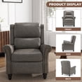 thumbnail image 6 of Push Back Recliner Armchair Faux Leather Wingback Recliner Chair for Living Room,Gray, 6 of 6