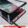 thumbnail image 4 of Magnetic Case Compatible with Samsung Galaxy S23 Ultra Double Sided Clear Tempered Glass Full Protective Case-Silver, 4 of 7