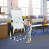 36''× 24'' Double Sided White Board Whiteboard W/ Stand Magnetic Dry Erase Board