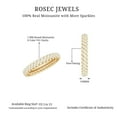 thumbnail image 6 of Rosec Jewels Certified Moissanite Eternity Wedding Band for Women - D-VS1 Quality - with Jewelry Box, 10K Yellow Gold, US 8.00, 6 of 7