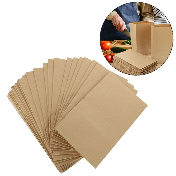 UPOUART 100pcs Paper Bags For Lunch Bakery And Treats Grocery Bags For Parties And Daily Use