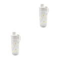 thumbnail image 2 of Kearding Botellas de agua de plástico transparente con margaritas pequeñas de 600ml, botella de agua esmerilada creativa sin BPA con cuerda Type3 NO3, 2 of 6