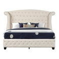 thumbnail image 2 of Sophia Crystal Tufted Modern Style 5PC Queen Bedroom Set made with Wood in Cream, 2 of 18