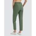 thumbnail image 2 of BALEAF Women's Pants with Pockets Belt Loops High Waisted Golf Travel Business Casual Dressy Slacks Stretch UPF 50+ Army Green XL, 2 of 7