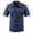 Dark Blue, variant on Men's Big and Tall Shirts Button Down Short Sleeve UPF 50+ Sun Protection Fishing Shirts Casual Breathable Quick Dry Cooling Hiking Shirts with Pockets