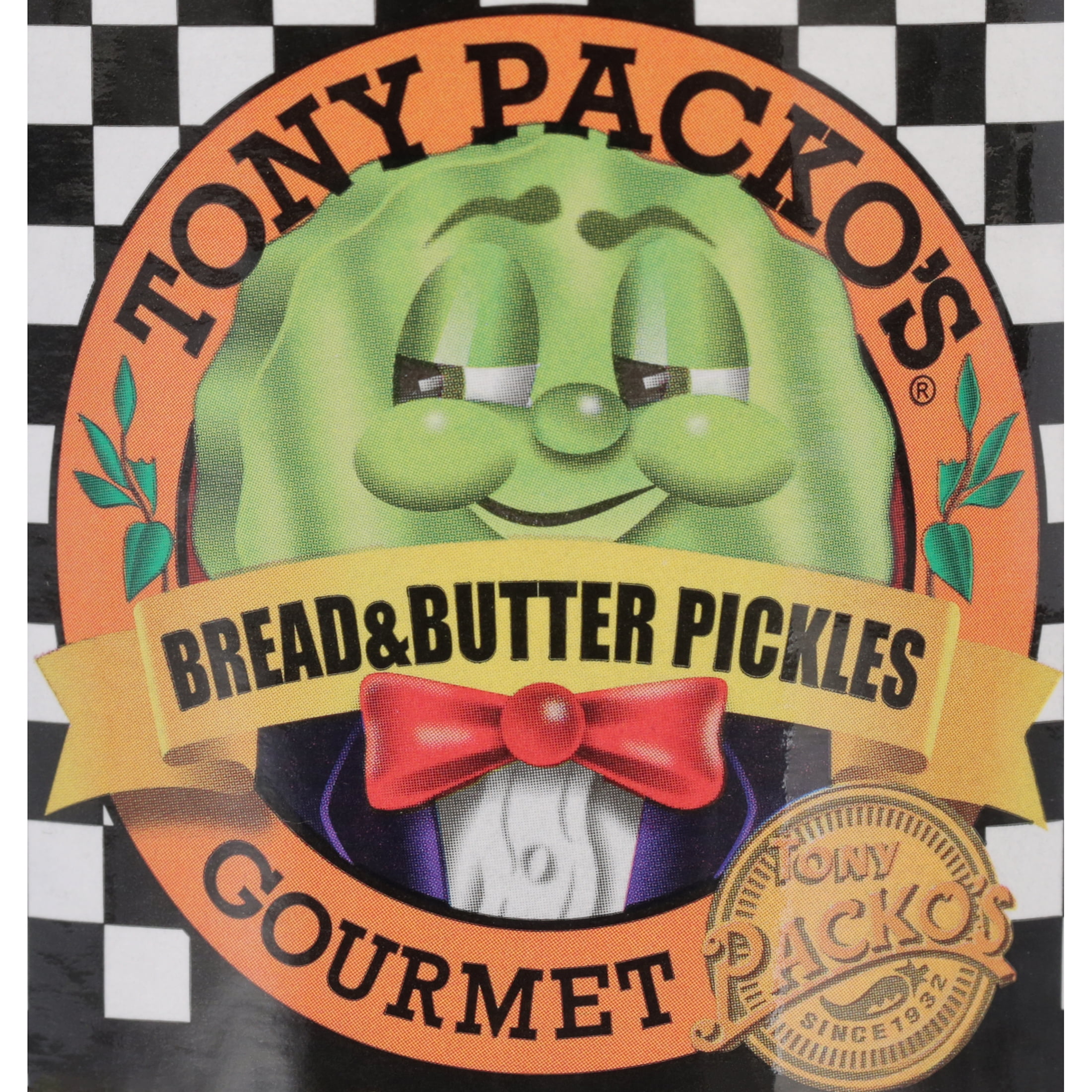 (2 pack) Tony Packo's Gourmet Bread & Butter Pickles, 24 fl oz, Glass Jar, Serving Size 1 oz 6 Pieces