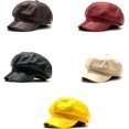thumbnail image 3 of YooGuoGuo PU Leather Beret Hats for Women Painter Newsboy Cap Vintage Beret Female England Style Winter Hat, 3 of 8