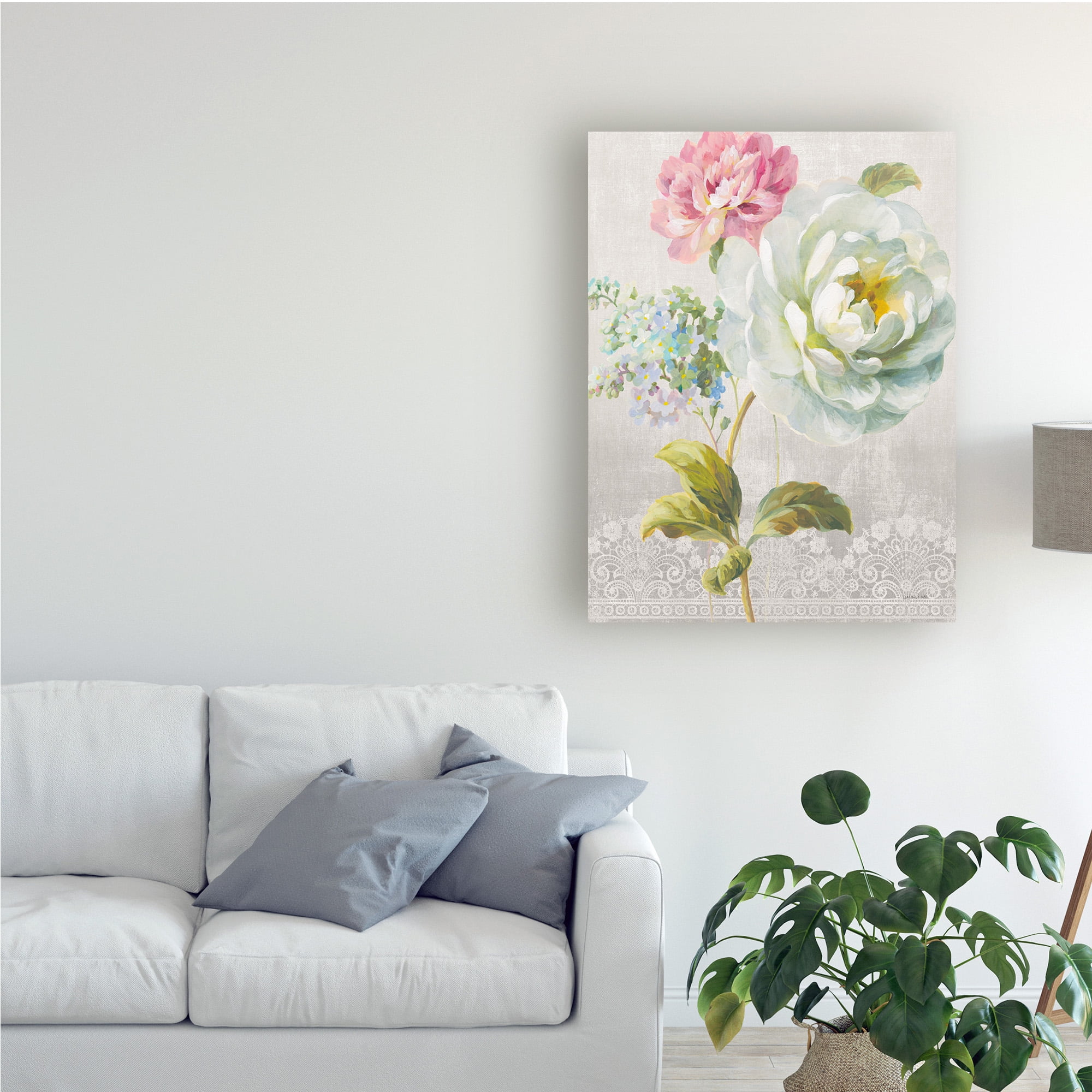Trademark Fine Art 'Textile Floral I' Canvas Art by Danhui Nai