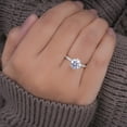 thumbnail image 4 of Cora Jewellery 2.0CT Round Moissanite Engagement Ring for Women, 14K White Gold, 4.5 US, 4 of 8