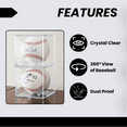 thumbnail image 3 of (4 Count) Display Zone Baseball Cube - Crystal Clear UV Protected Acrylic Display Case for Balls, 3 of 7